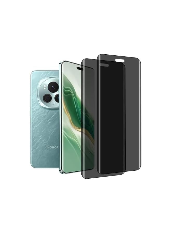 PROMASS (2 pack) Privacy Screen Protector Compatible With Honor Magic 6 Pro 5G Privacy Screen Protector, Tempered Glass Film, full coverage, AntiSpy Film Protectors Sticker - Image 1