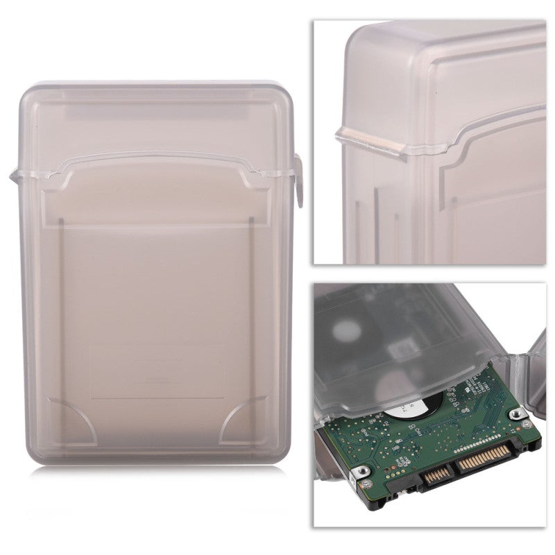 2.5 Inch HDD Case: Grey Shockproof Anti-static Protective Case - Lightweight Durable Snap Lock Design For 2.5 Inch SSD Protective Storage - Image 2