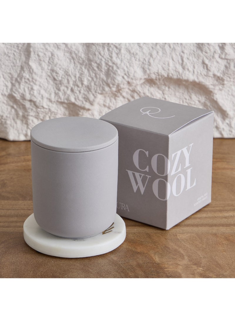 Home Box Roura Cozy Wool Ceramic Glass Candle 250 g - Image 4
