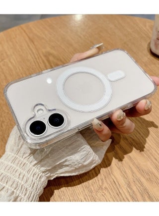 حافظة شفافة لهاتف iPhone 16، حافظة iPhone 16 شفافة تمامًا متوافقة مع Magsafe، حافة سيليكون ناعمة + لوحة خلفية صلبة من البولي كربونات، غطاء خلفي نحيف مضاد للسقوط لهاتف Apple iphone 16 2024 (شفاف) - view 4