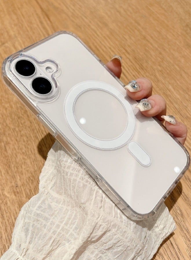 Nova future iPhone 16 Clear Case, Crystal Clear iPhone 16 Case Compatible with Magsafe, Soft Silicone Edge + PC Hard Back Panel, Slim Anti Drop Back Cover for Apple iphone 16 2024 (Clear) - Image 2