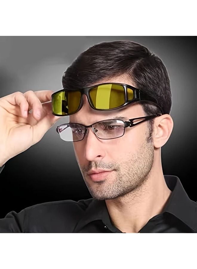 2 Pairs Black Yellow Polarized Cycling Glasses Outdoor Driving Wearable Sunglasses - Image 5