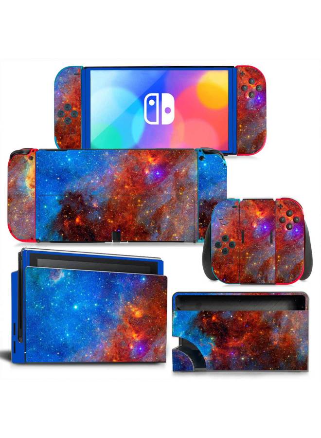 عام ملصق لون الجسم بالكامل من Switch Oled Game Machine، ملصق ستار ملون بمقبض الفيلم، ملصق شاحن - اللون: TN-NSOLED-0566 - Image 5