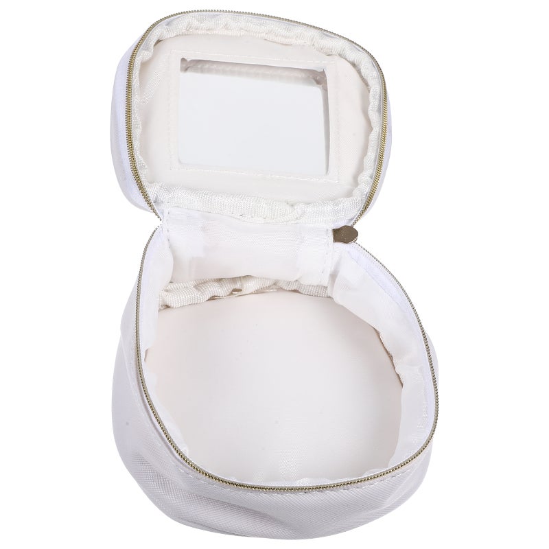 1pc Portable Leather Lipstick Bag Portable Mirror Makeup Bag Small Lipstick Bag - Image 5