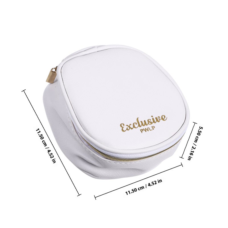 1pc Portable Leather Lipstick Bag Portable Mirror Makeup Bag Small Lipstick Bag - Image 2
