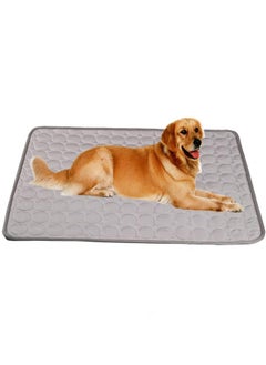 Kuber Industries Rectangular Dog & Cat Bed|Multi-Utility Self-Cooling Pad For Dog & Cat|Light-Weight & Durable Dog Bed|Zqcj001G-Xl|Grey  - Image 1