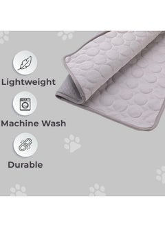 Kuber Industries Rectangular Dog & Cat Bed|Multi-Utility Self-Cooling Pad For Dog & Cat|Light-Weight & Durable Dog Bed|Zqcj001G-Xl|Grey  - Image 5