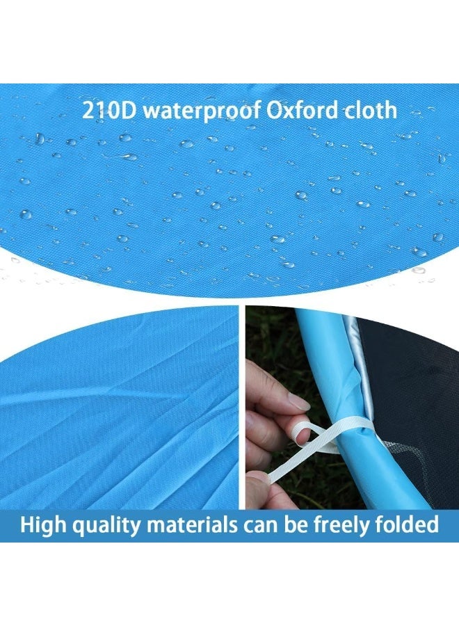 راكسوم خيمة تخييم، خيمة قابلة للطي ومقاومة للماء تتسع لـ 4-5 أشخاص، قابلة للفتح تلقائيًا بألوان متنوعة، تركيب سريع مع باب، حماية من الشمس والمطر، خفيفة الوزن وقابلة للحمل للمشي لمسافات طويلة والشاطئ وحمل حقائب الظهر والسفر (أزرق سماوي) - Image 3
