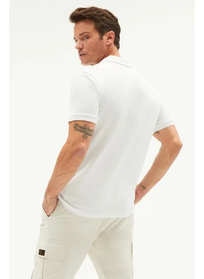 JUNE June Men's Relaxed Fit 100% Cotton Basic Polo Neck T-Shirt
