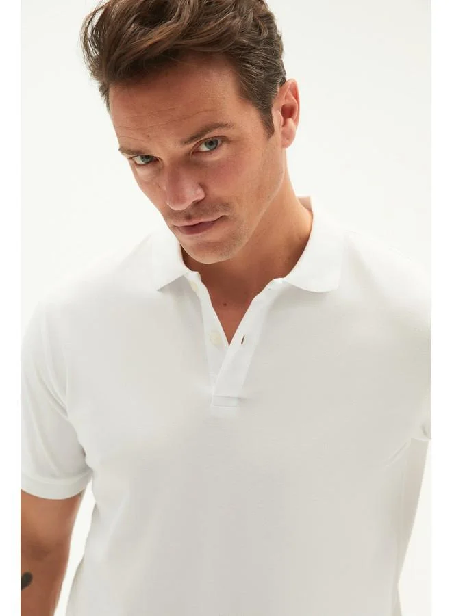 JUNE June Men's Relaxed Fit 100% Cotton Basic Polo Neck T-Shirt