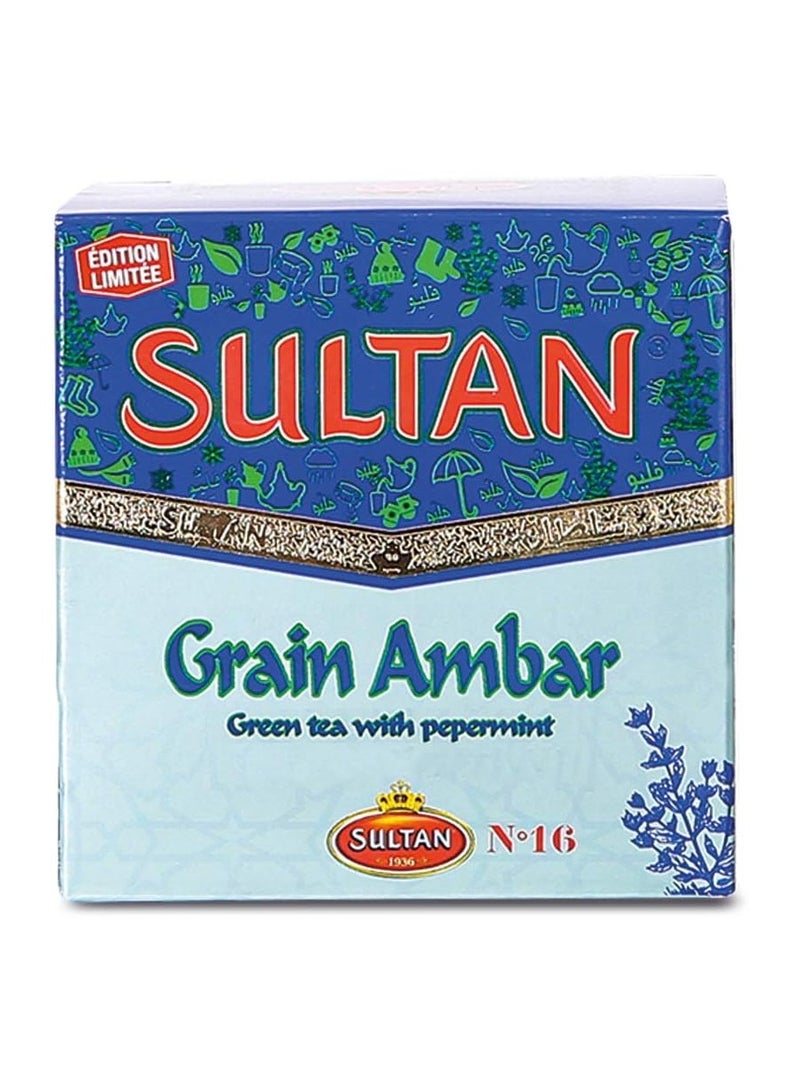 سلطان شاي أخضر عنبر مغربي بالنعناع 150 جرام