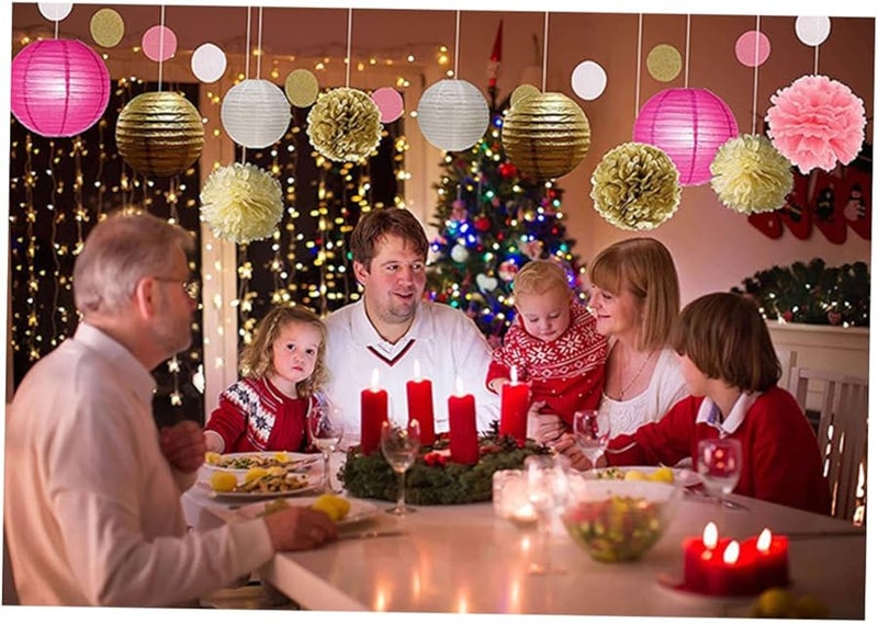 20 Pcs Colorful Tissue Paper Flower Balls Easy Assemble Wedding Birthday Party Decorations - Image 4