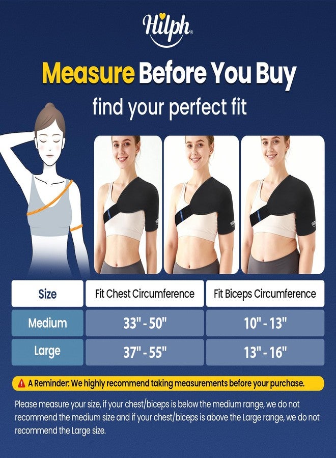 هيلف كمادة ثلجية للكتف مع جل مزدوج الطبقات لعلاج آلام العضلة شبه المنحرفة والكتف المدورة، كمادة جل باردة قابلة لإعادة الاستخدام لتخفيف آلام الكتف والذراع، سهلة الارتداء والخلع، متوسطة الحجم - Image 5