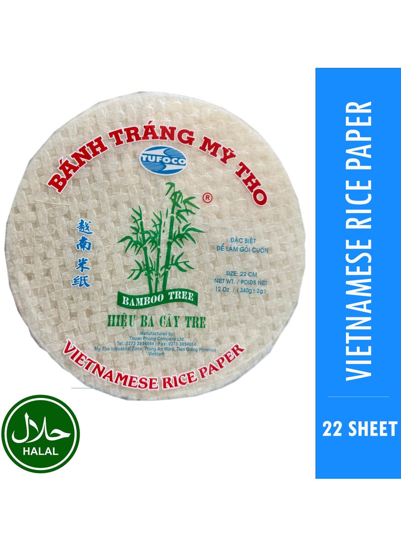 Rice paper 22cm 340 Gram 22 Sheets Thuong Hang Imported Vietnam 