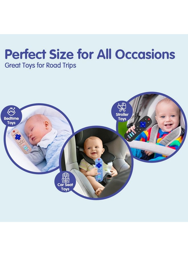 SOLIFEGOBLE لعبة عضاضة تحكم عن بُعد للأطفال 2-pack للأطفال من 6-36 شهرًا، ألعاب عضاضة سيليكون للأطفال الأولاد والبنات (أسود + رمادي) - Image 4