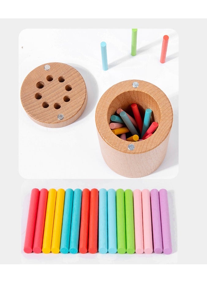 general Montessori Toys for 1-3 Year Old: Wooden Learning Color Sorting Toys for Toddlers Age 1 2 3, Educational Fine Motor Developmental Sensory Matching Games, 12-36 Month Old Baby Boys Girls Gifts - Image 4