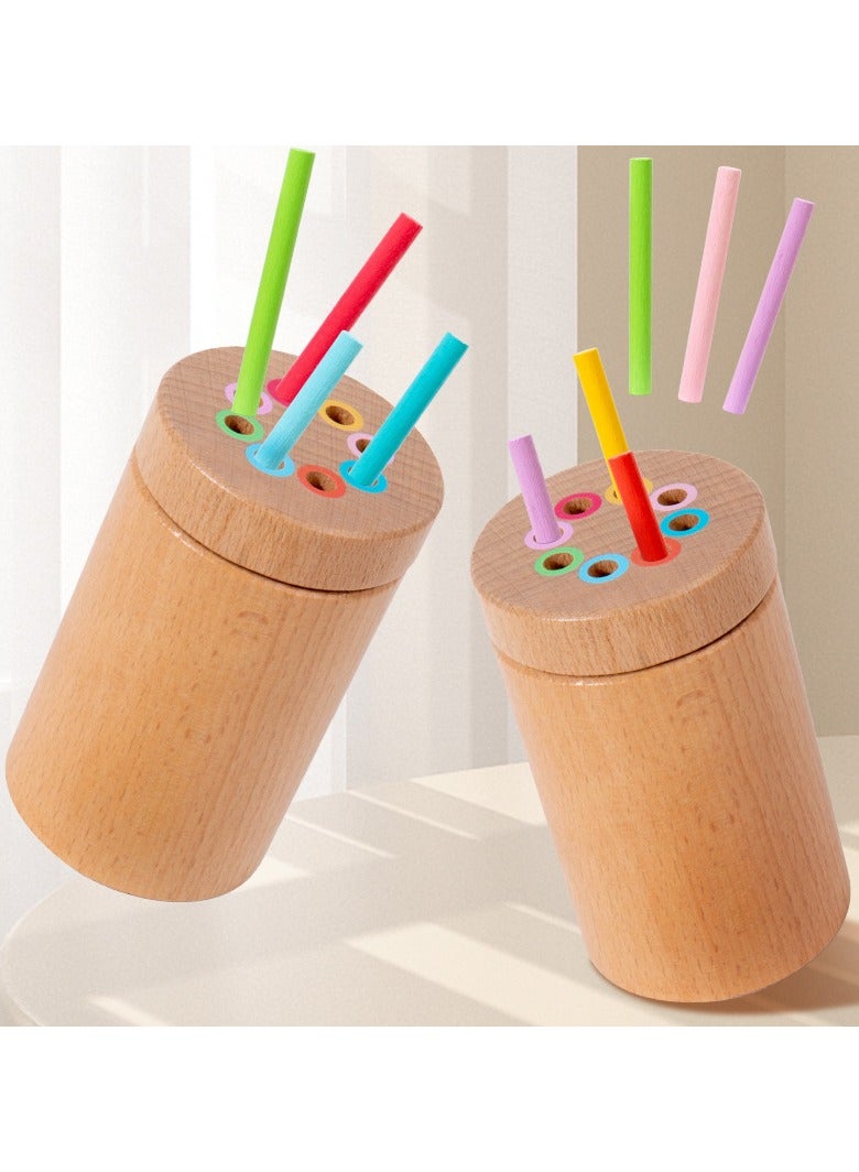 general Montessori Toys for 1-3 Year Old: Wooden Learning Color Sorting Toys for Toddlers Age 1 2 3, Educational Fine Motor Developmental Sensory Matching Games, 12-36 Month Old Baby Boys Girls Gifts - Image 1