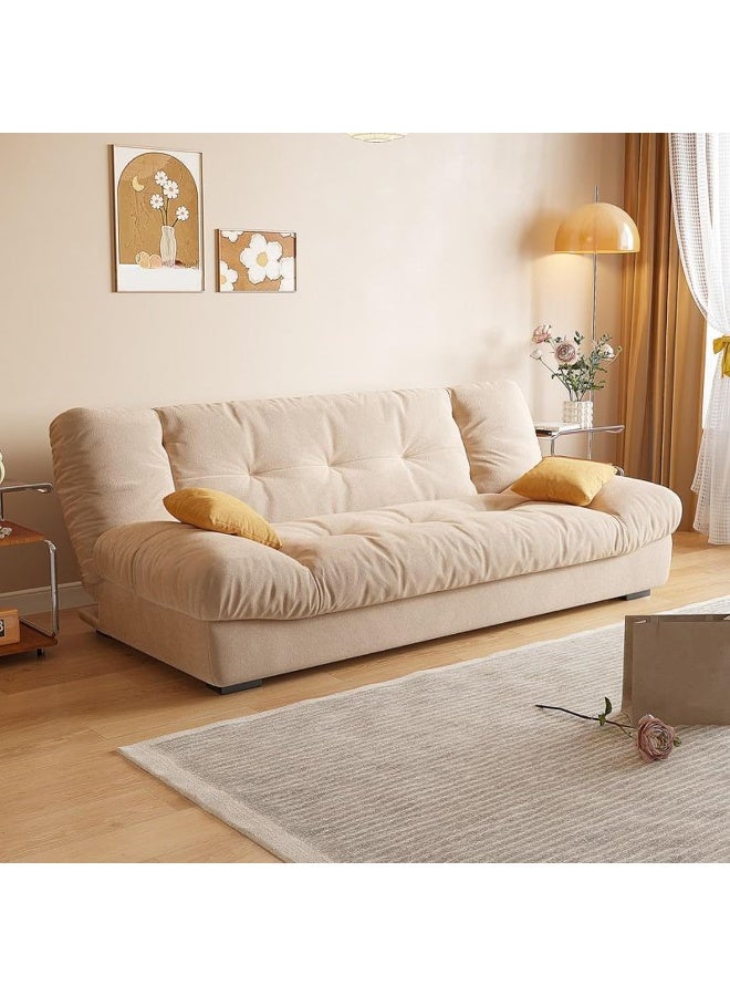 Zayn comforts Neutral Convertible Sofa Bed with Soft Upholstery - Image 1
