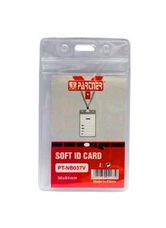 PARTNER ID Card Holders Waterproof Clear Plastic Perfect for Credit Cards, ID Swipe Cards, Key Cards, and Driver's License PVC Material  - Image 1