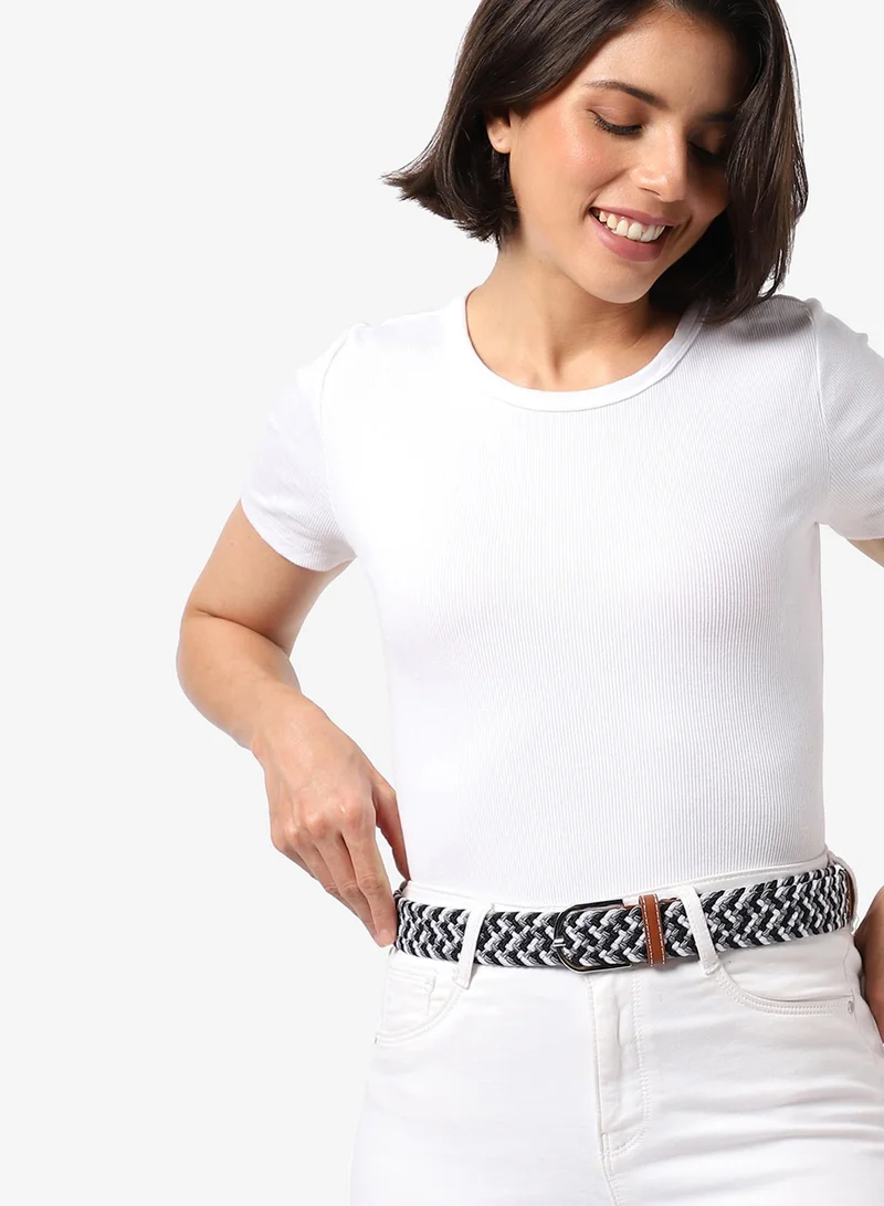 صوص هاوت حزام خصر متعدد الألوان بنقوش بارزة