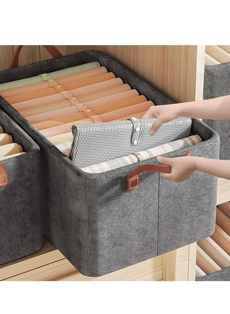 2 Pcs Wardrobe Clothes Organizer Foldable Clothes Storage Box Organizer Clothing Closet Visible Drawer Organizers Wardrobe Clothing Organizer - Image 5