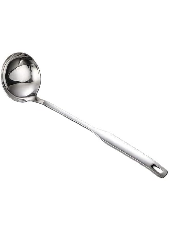 بيرام مغرفة حس (بيرام) من الفولاذ المقاوم للصدأ، أدوات مطبخ، أداة طهي، آمنة 100% للطعام، مدمجة وخفيفة الوزن، بتصميم أنيق وتشطيب مرآوي، باللون الفضي