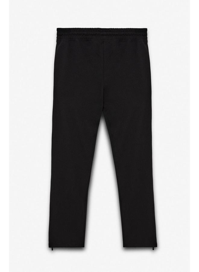 GRIMELANGE LAMARE Men's waist-elastic, side-pocket, regular fit black sweatpants. - Image 3