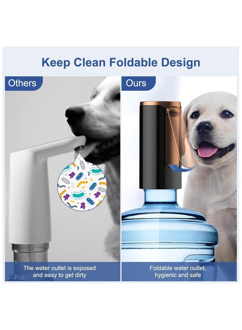 Soofam Automatic Water Dispenser Pump, 3 Quantitative Settings Drinking Water Pump with LED Display, Foldable USB Rechargeable Electric Mini Water Pump - Image 5