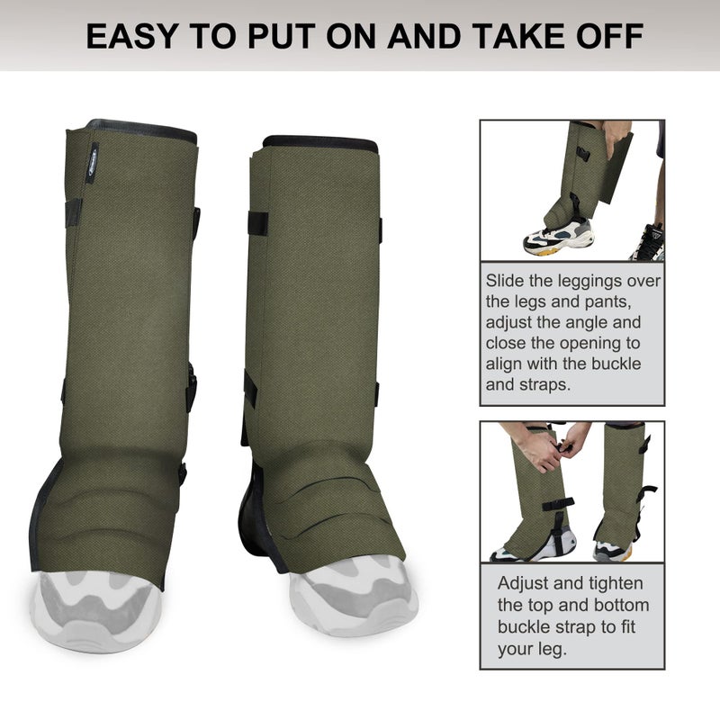 MDSTOP Snake Gaiters Leg Guards, Waterproof Snake Guards, Adjustable Snake Bite Protection for Lower Legs, Snake Chaps for Men&Women - Image 3