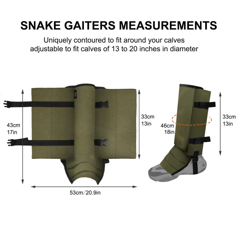 MDSTOP Snake Gaiters Leg Guards, Waterproof Snake Guards, Adjustable Snake Bite Protection for Lower Legs, Snake Chaps for Men&Women - Image 4