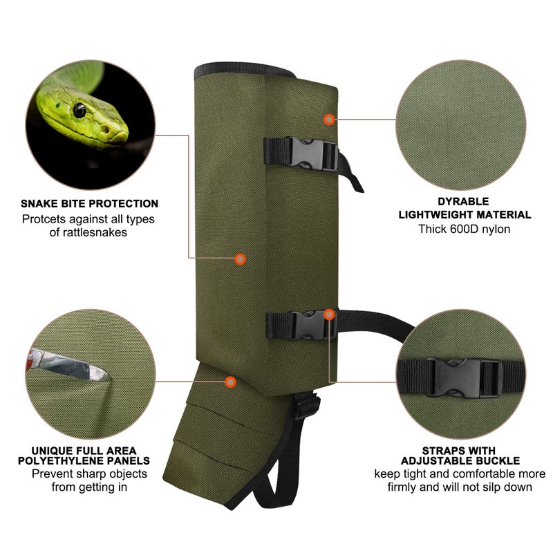 MDSTOP Snake Gaiters Leg Guards, Waterproof Snake Guards, Adjustable Snake Bite Protection for Lower Legs, Snake Chaps for Men&Women - Image 2