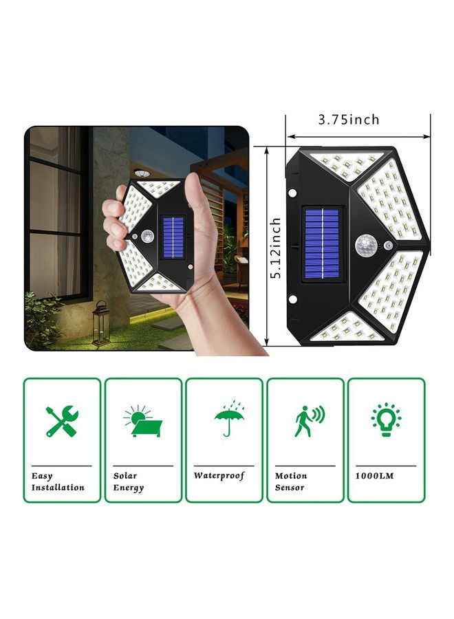 Arabest 4-Piece Solar Powered Motion Sensor Outdoor Wall Light Multicolour - Image 4