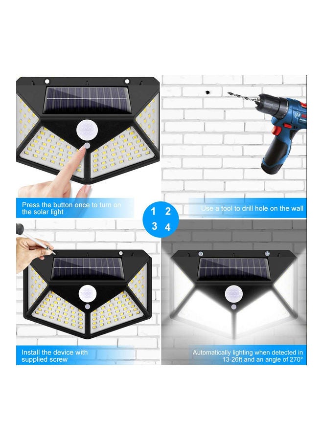 Arabest 4-Piece Solar Powered Motion Sensor Outdoor Wall Light Multicolour - Image 3