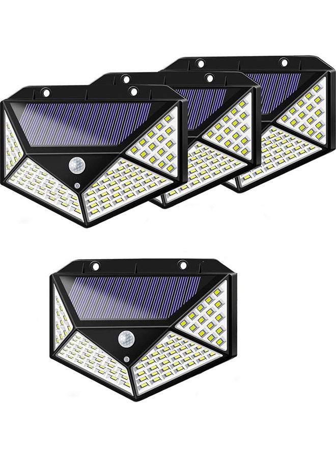 Arabest 4-Piece Solar Powered Motion Sensor Outdoor Wall Light Multicolour - Image 1