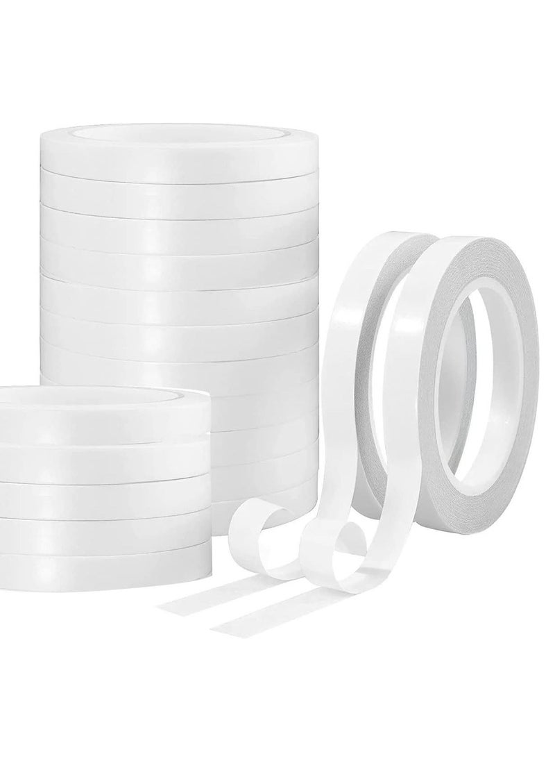 MARKQ Double Sided Tape | 1/2" x 20 Yards Adhesive Sticky Tape for Arts, Crafts, Photography, Scrapbooking, Card Making, Gift Wrapping & Office School Stationery Supplies (Pack of 18)  - Image 1