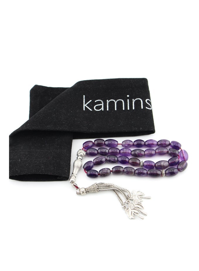 NATURAL OVAL AMETHYST STONE BEADS