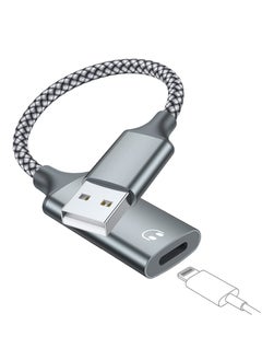 KASTWAVE USB A to Lightning Audio Adapter Cable USB 3.0 Male to Lightning Female HiFi Audio Headphones Converter Fit MacBook Computer PC Headphone, Earbuds Mic Nylon Braided  - Image 1