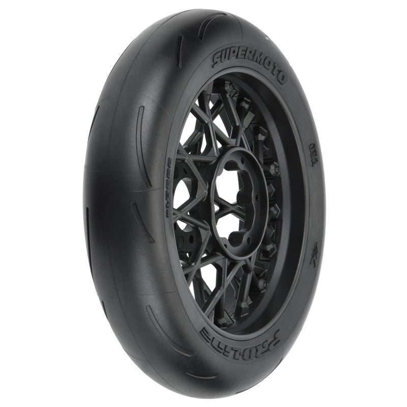 ProLine Racing 14 Supermoto Tire Front MTD Black Wheel PMMXSM PRO1022210 RC Tire - Image 2