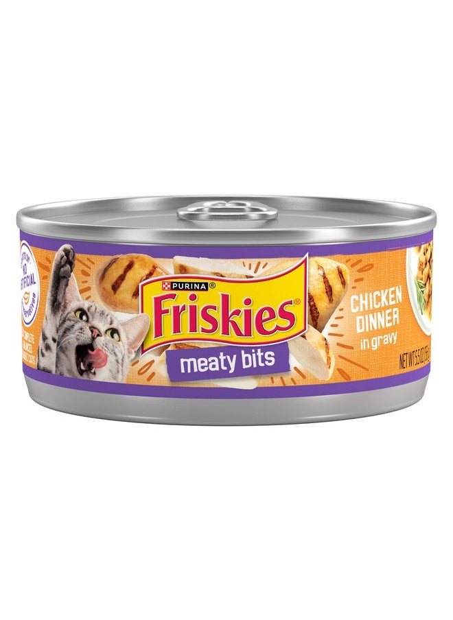 فريسكس طعام القطط الرطب Purina Friskies، قطع لحمية من الدجاج في المرق - (عبوة من 24 علبة) 5.5 أونصة  - Image 1