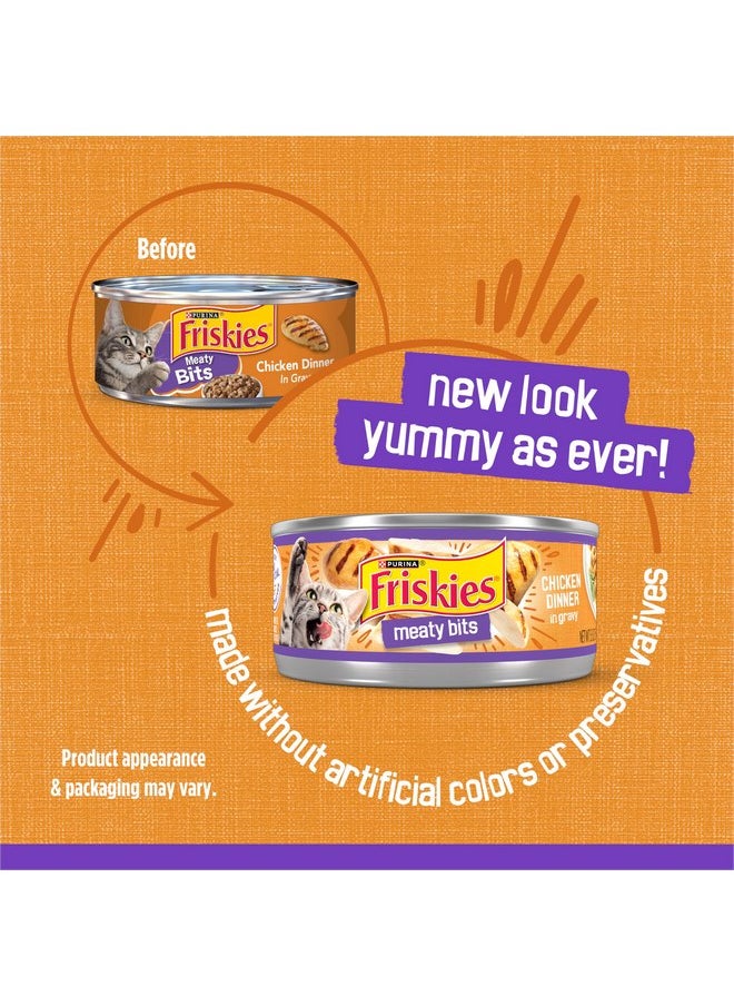 فريسكس طعام القطط الرطب Purina Friskies، قطع لحمية من الدجاج في المرق - (عبوة من 24 علبة) 5.5 أونصة  - Image 2