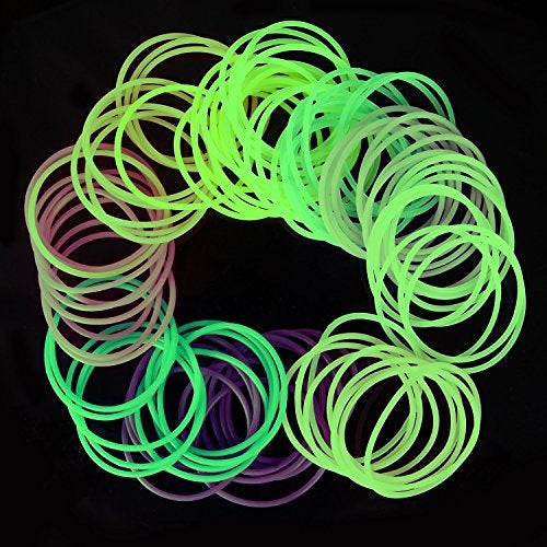Senkary 120 Pieces Silicone Jelly Bracelets Glow Neon 80s Rubber Bracelets Gel Gummy Elastic Hair Ties for Adults, Women, Kids, Girl (10 Colors) - Image 5