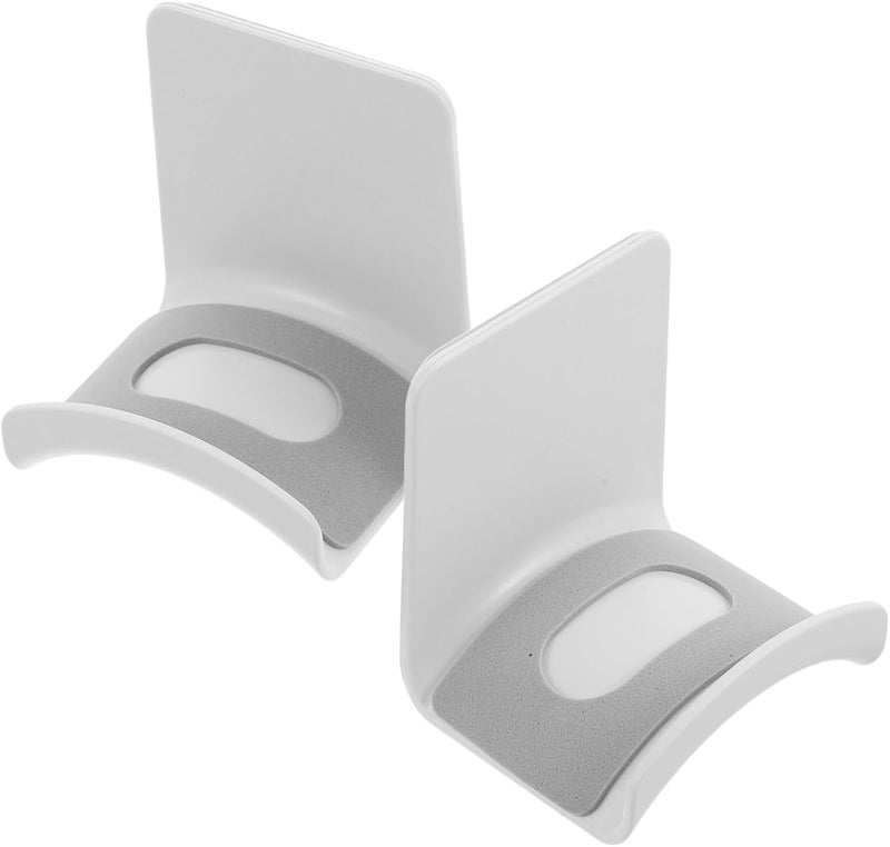 TOYANDONA 2pcs No-Drill White Wall Mounted Hooks Rack for Coat Hanger and Towel Hooks, Indoor Wall Mount Rack for Kitchen and Living Room Storage - Image 1