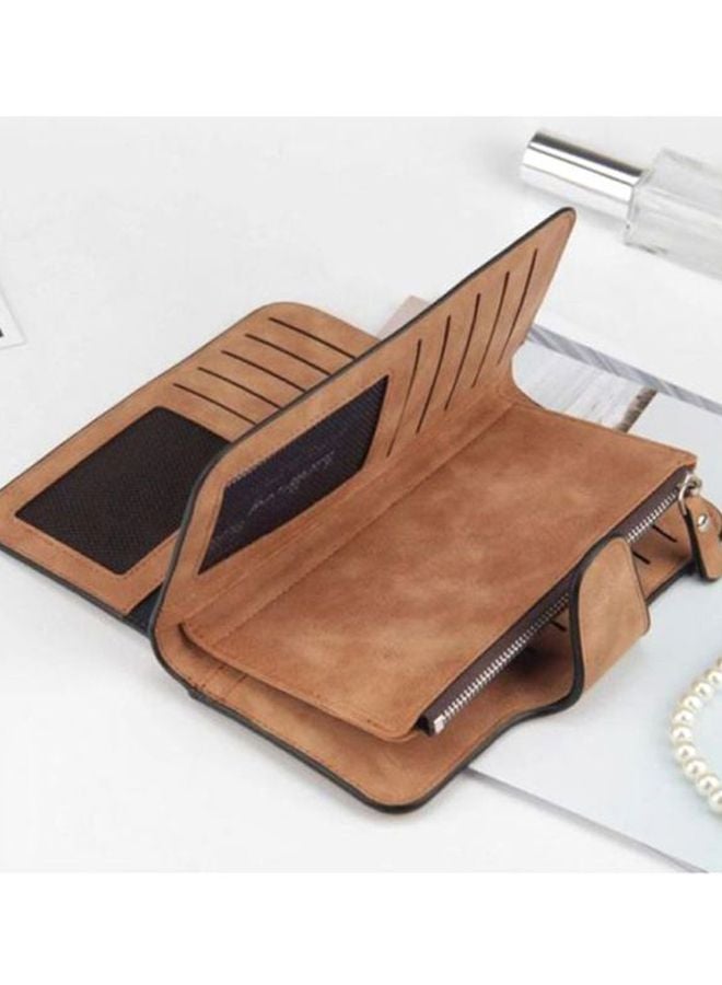 baellerry Leather Trifold Wallet Beige - Image 3