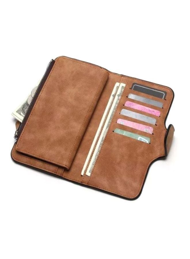 baellerry Leather Trifold Wallet Beige - Image 2