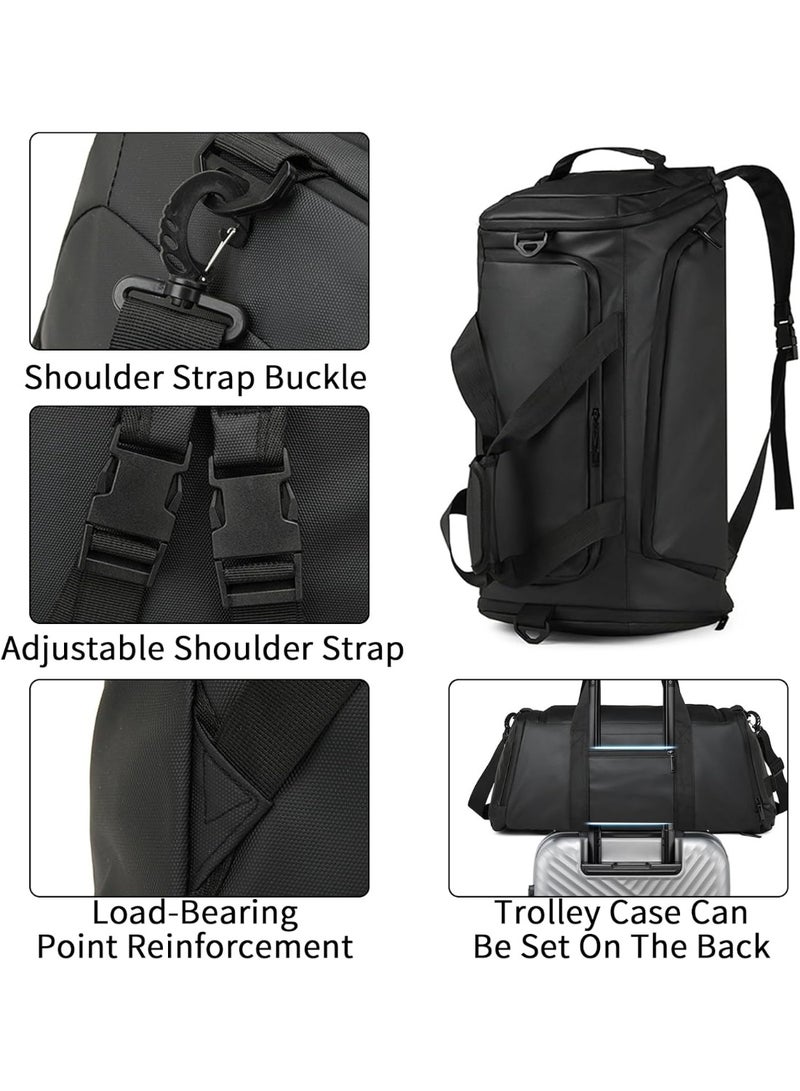 Genetic Gym Bag with Shoe Compartment, Travel Duffle Bag for Men and Women Waterproof Overnight Bag with Wet Pockets Sports Carryall Carry On Bag Holdall for Travel Swimming - Image 5