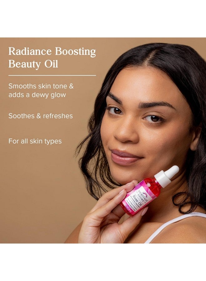 HERITAGE STORE Rose Oil Nourishing Treatment - Hydrating Face Oil for a Natural Glow - Dry to Combination Skin Care w/ Organic Rosehip Seed Oil, Damask Rose, Squalane Oil, Vegan, 60-Day Guarantee, 1oz - Image 2