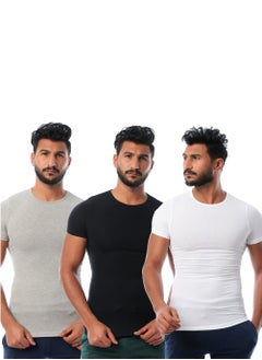 ميسري مجموعه من (3) قطعه نص كم رقبه دائريه  - Image 1