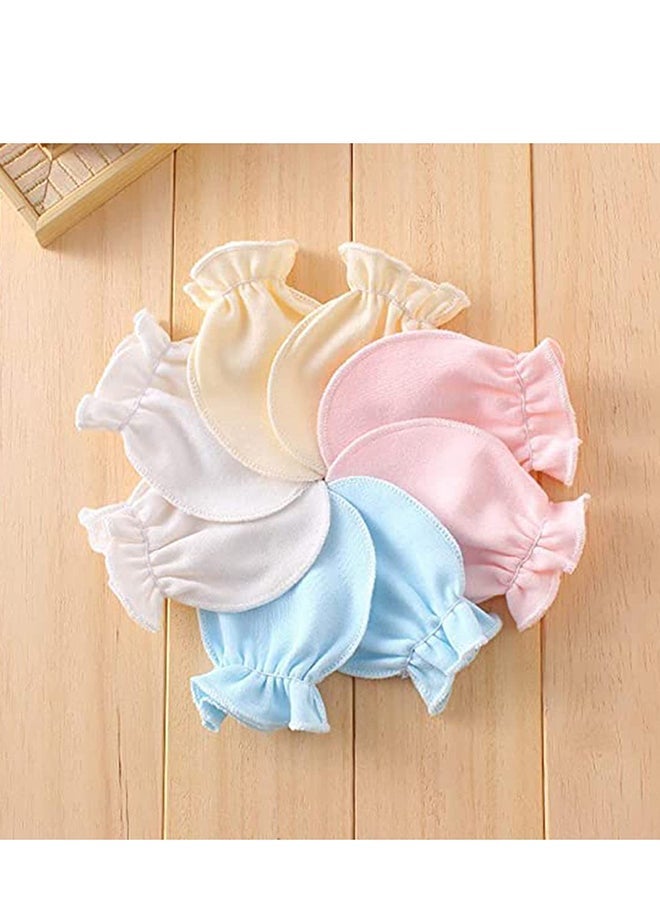 SYOSI Anti-grasping Anti-Scratching Baby Gloves, 0 - 6 Months, 4 Pairs - Image 3