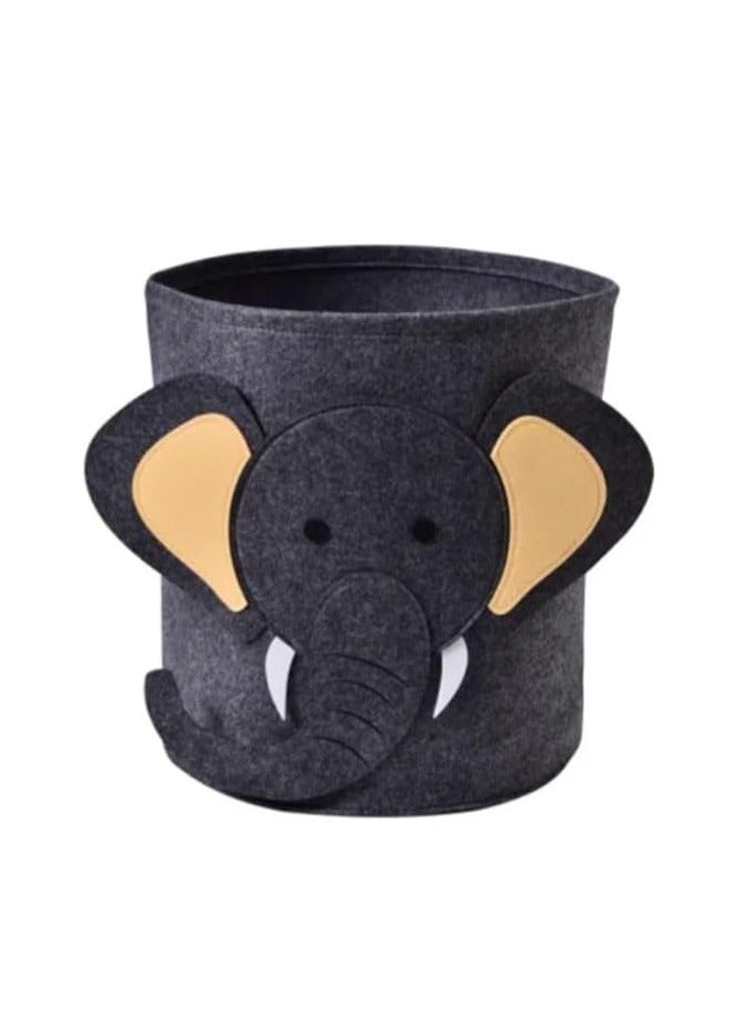 سبيس شوب باسكت تخزين بأشكال حيوانات | حقيبة تخزين سميكة مصنوعة يدويًا لملابس الأطفال - Image 1