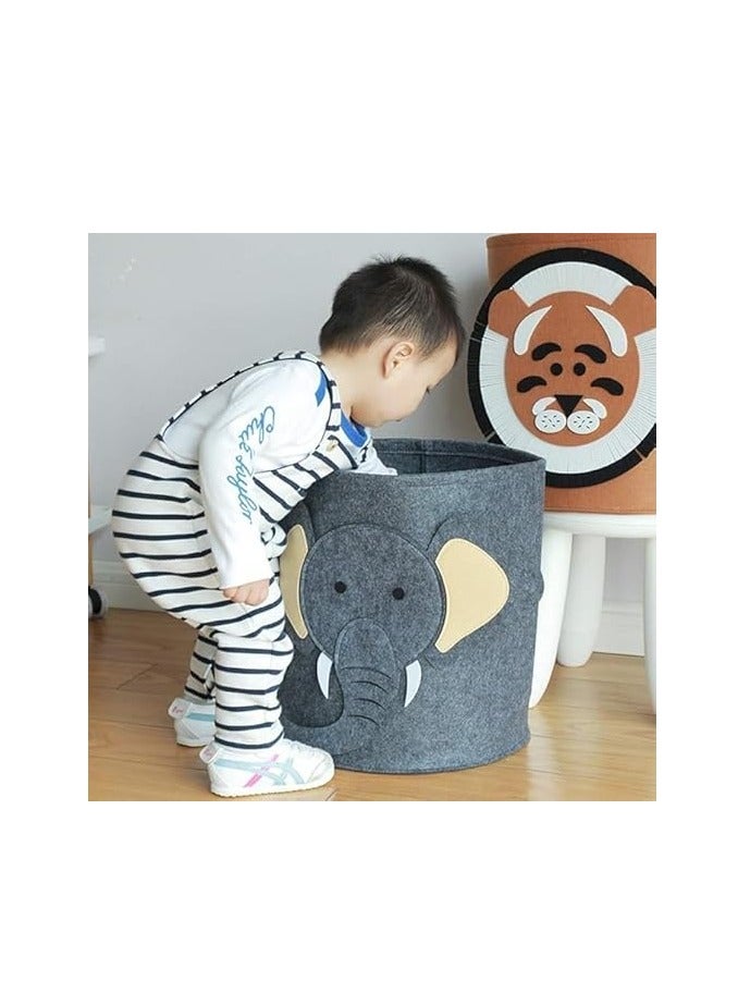 سبيس شوب باسكت تخزين بأشكال حيوانات | حقيبة تخزين سميكة مصنوعة يدويًا لملابس الأطفال - Image 3